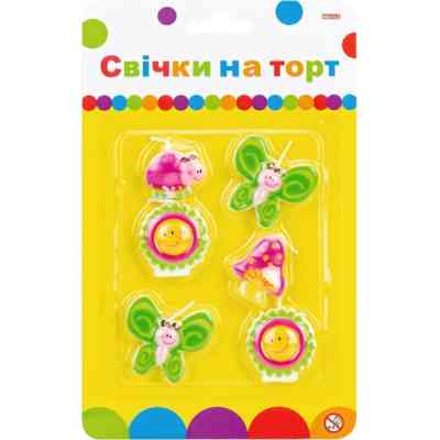 Свічка Maxi Весна 6 шт на торт (MX624030) Вінниця