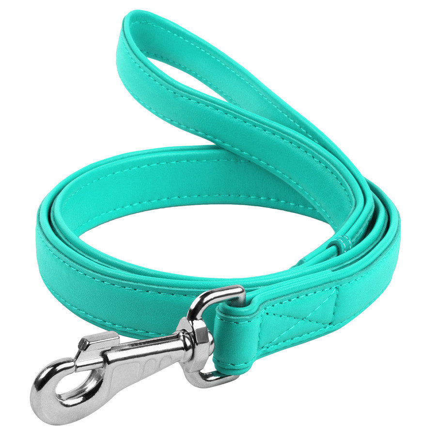 Повідець для собак шкіряний WAUDOG Glamour, Ш 18 мм, Дов 122 см ментоловий Коломия - фото 1