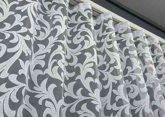 Тюль жаккардова цвет белый 1147т Киев