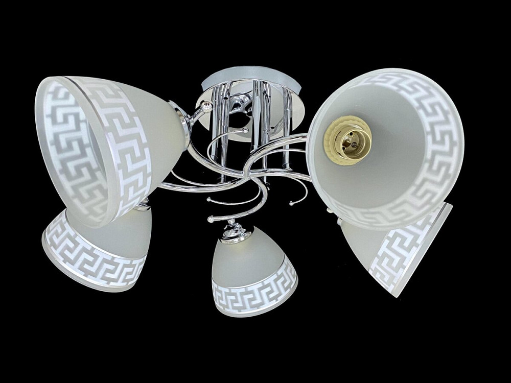 VALESO Люстра стельова на 5 плафонів 9506E/5 Хром Коломия - фото 1