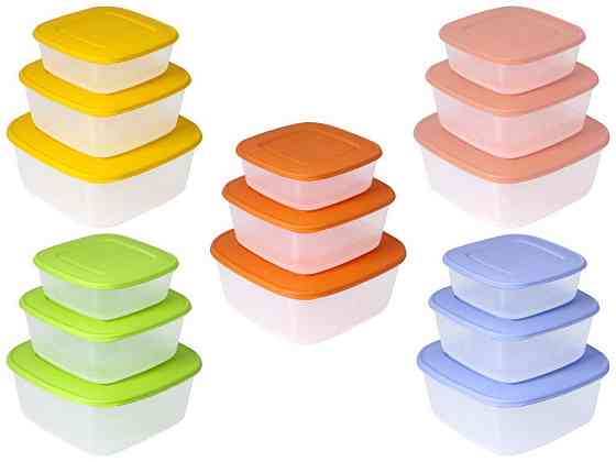 Набір контейнерів для харчових продуктів квадратних 3шт Харків