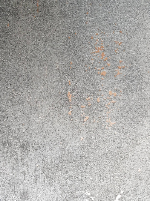 Шпалери вінілові на флізелін Marburg City glam метрові під штукатурку під бетон чорні з прожилками золотом Київ - фото 2