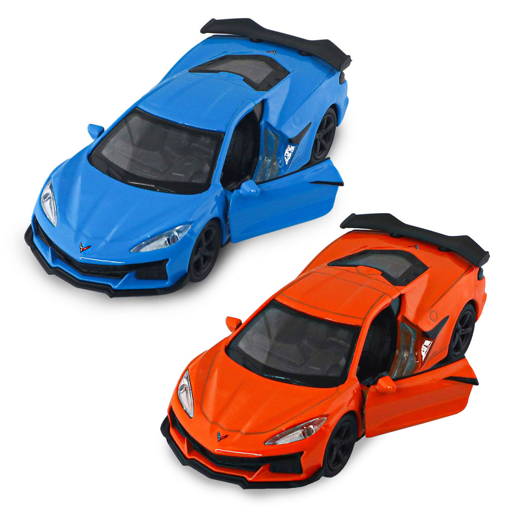 Автомодель - Chevrolet Corvette Z06 2023 (помаранчевий, світло-блакитний) Дніпро - фото 16