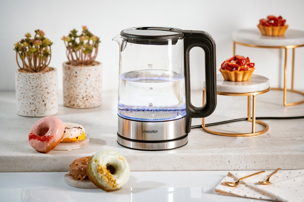 Електрочайник Mesko MS 1301 black 1850-2200Вт/ 1.7л/ скло/ встановлення температури Вінниця - фото 11