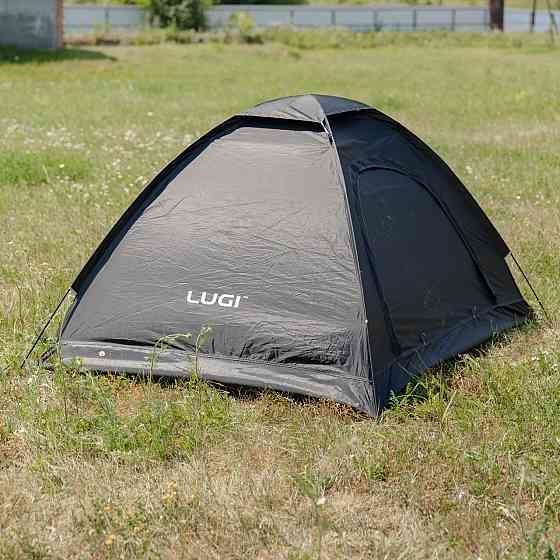 Палатка двухместная 200×150×120 см кемпинговая туристическая для рыбалки LU-025B Черный Киев