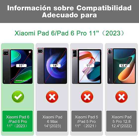 Чохол-клавіатура для Xiaomi Pad 6, 6 Pro 11” 2023, магнітна знімна Bluetooth з тачпадом, тримачем для стилуса, чорний для планшета Київ