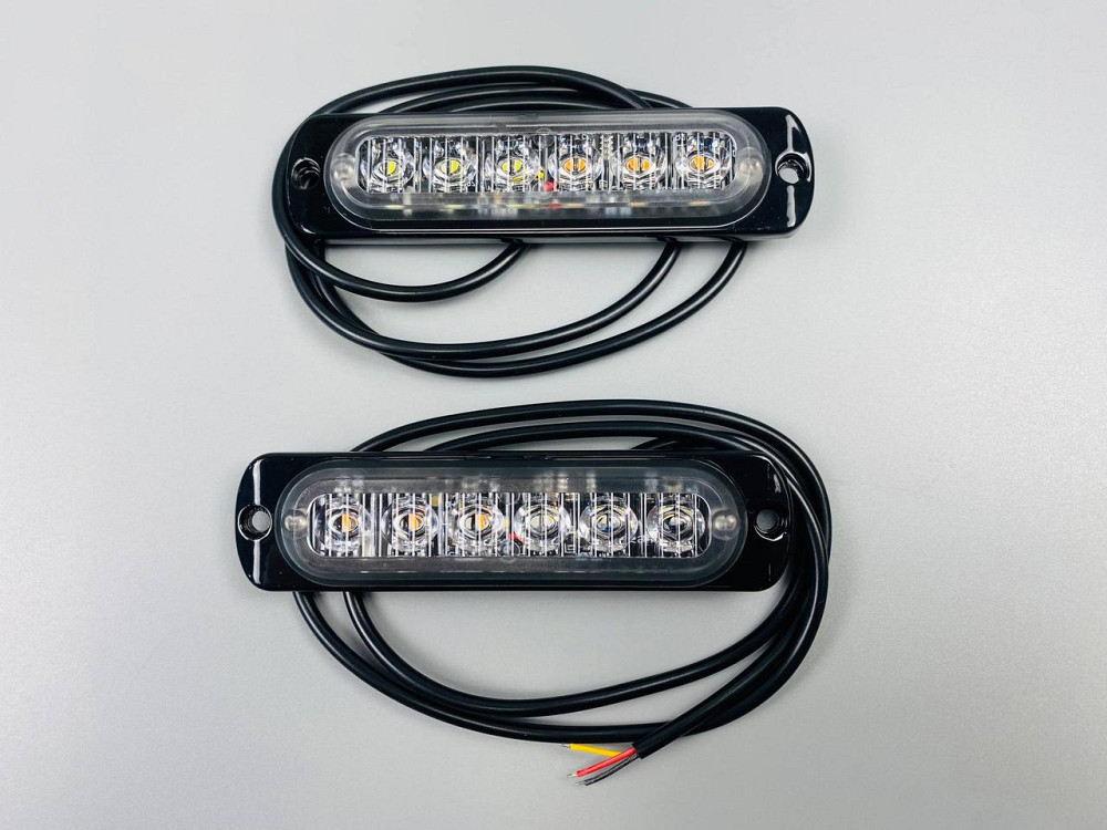 Стробоскоп автомобільний, Аварійні попереджувальні вогні для транспортних засобів LED 12В/24В (6 Led діодів) Мукачево - фото 5