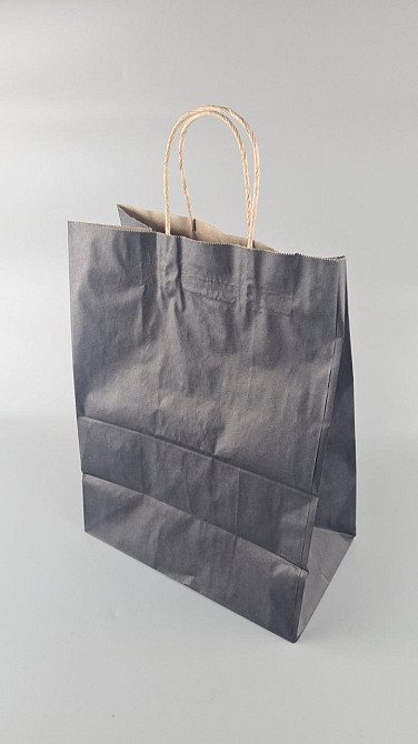 Пакет с дном бумажный 26*35*15 цветной с ручкой №42 (25 шт) Харьков - изображение 1