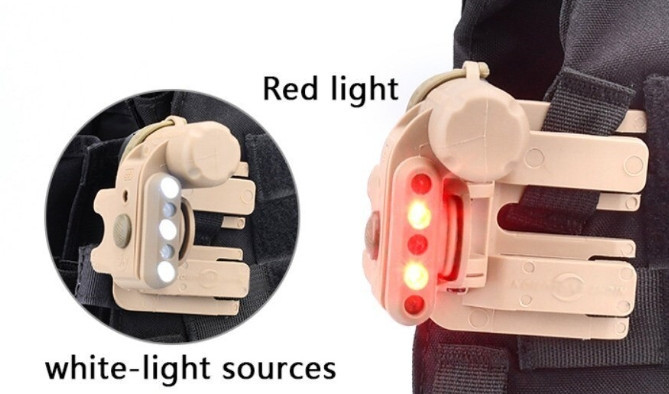 Тактичний ліхтарик на шолом (біле та червоне світло) Койот Вінниця - фото 9