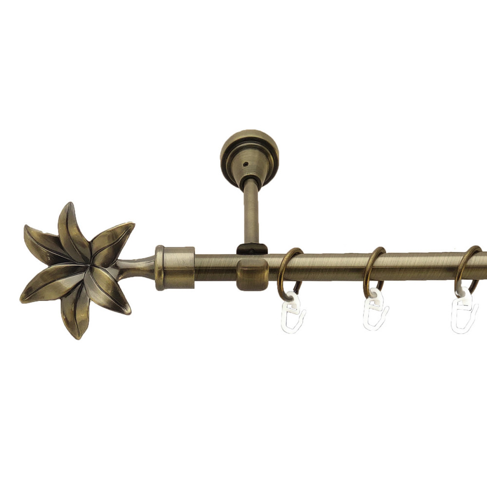 Карниз Orvit Флоріта металевий однорядний відкритий Антик 16 мм 160 см (3327968) Львов - изображение 1