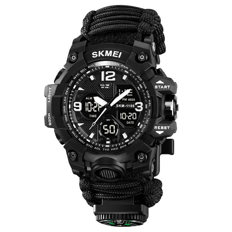 Часы наручные мужские SKMEI 1155BKBK PARACORD IF-80 Киев - изображение 4