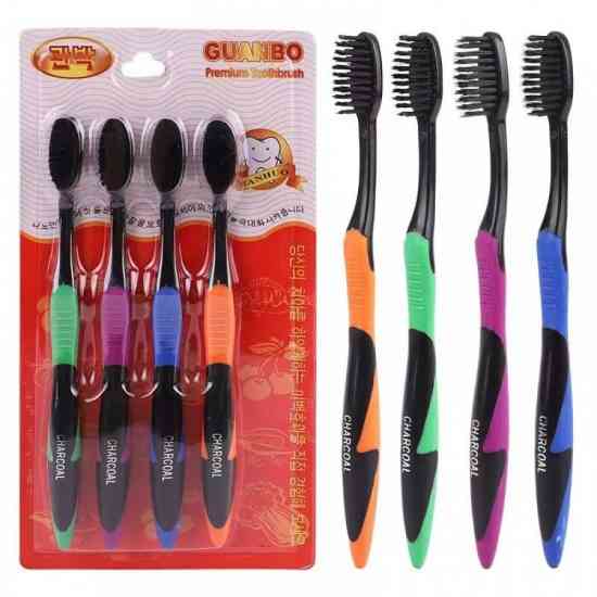 Набор бамбуковых зубных щеток НАНО Black 4шт Винница