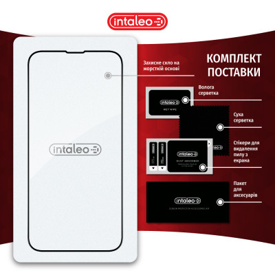 Стекло защитное Intaleo Full Glue Apple iPhone 16E Black (1283126614316) Винница - изображение 8
