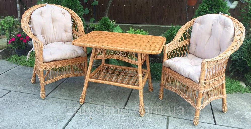 Плетеный комплект мебели | Мебель из лозы | комплект балконной мебели на подарок Киев - изображение 2