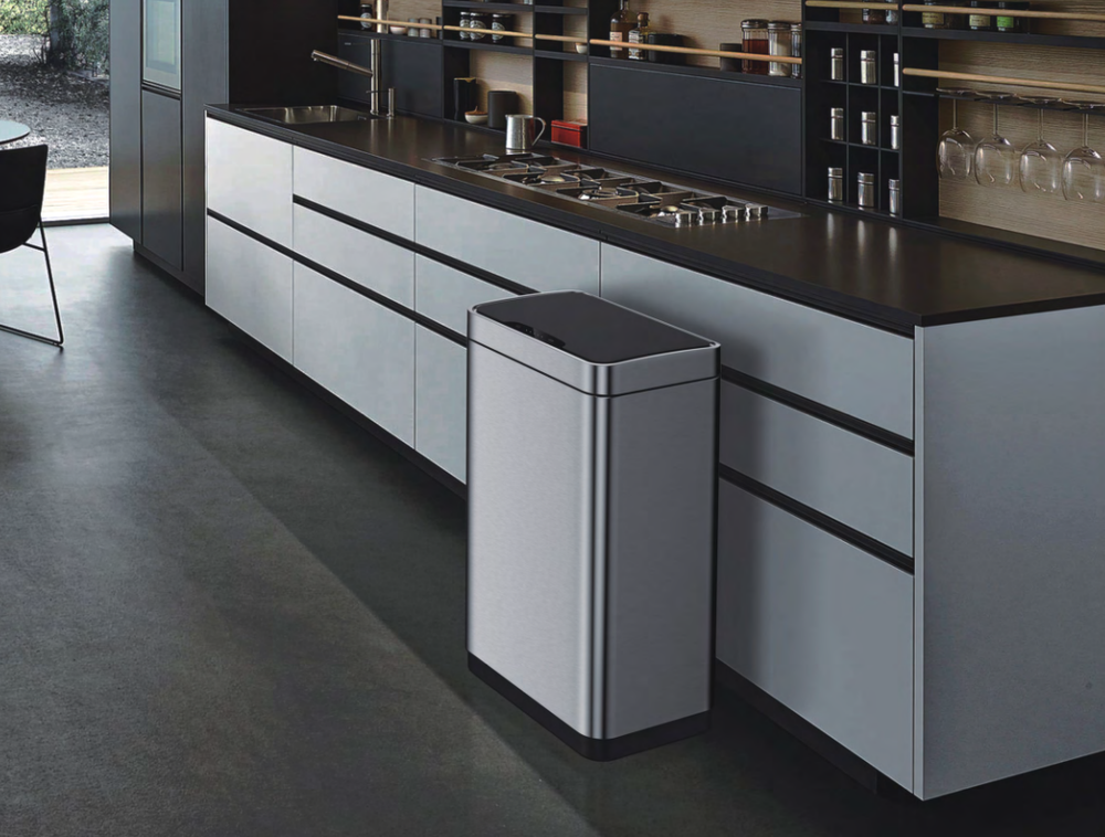 Відро для сміття сенсорне прямокутне Koer TC-020312-02 12 л колір нержавіюча сталь антипалець (KR5586) Чернівці - фото 7