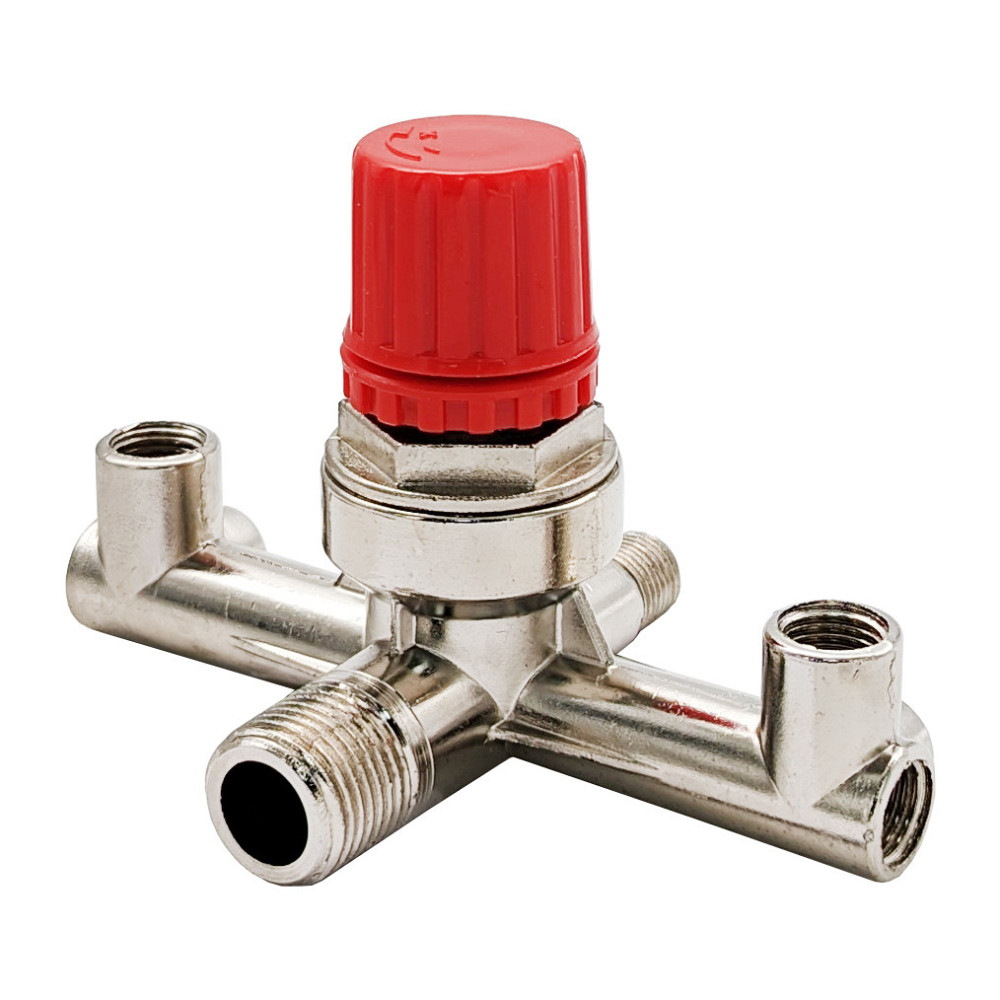 Контрольно-распределительный блок компрессора (редуктор с регулятором давления) наружная резьба 1/4 и 1/2, Одесса - изображение 1