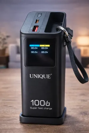 Портативная батарея UNIQUE 60000mah Power Bank быстрая зарядка LED-дисплей Коломыя