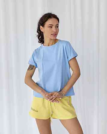 Базова футболка жіноча однотонна Блакитний XXL Харків