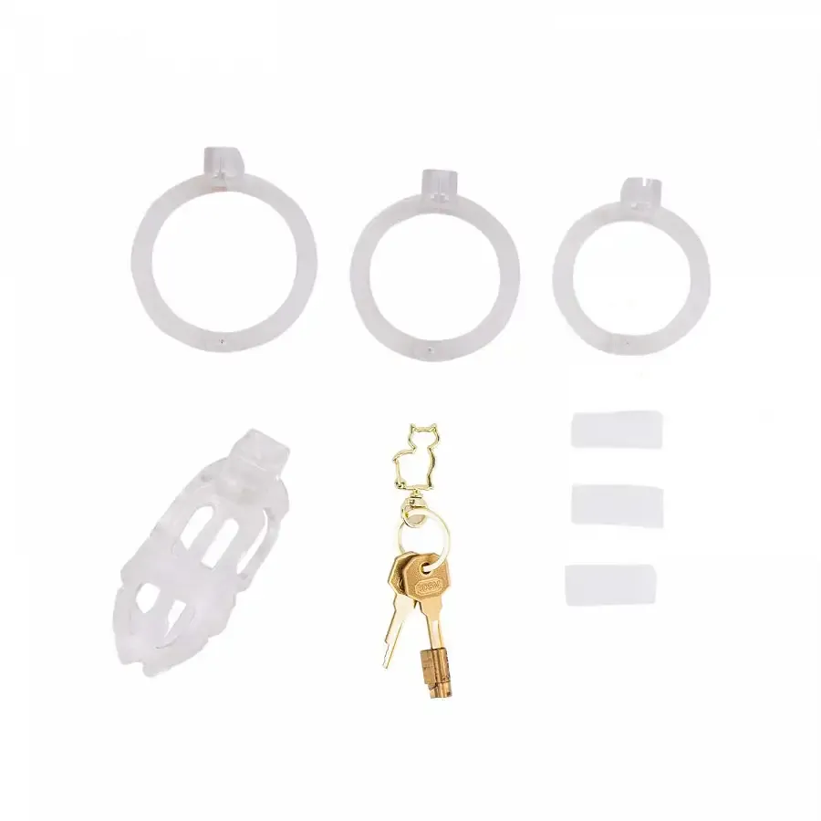 Клітка для пеніса LOCKINK SEVANDA Plastic Penis Chastity Cage - Transparent Львів - фото 7