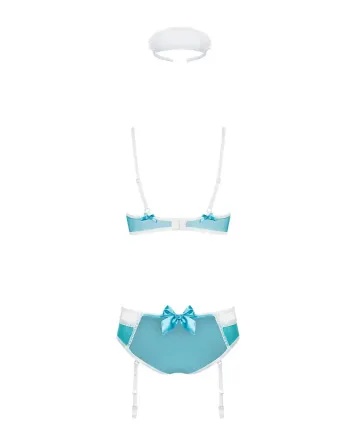 Еротичний костюм медсестри Obsessive 834-CST-6 S/M, біло-блакитний Львов