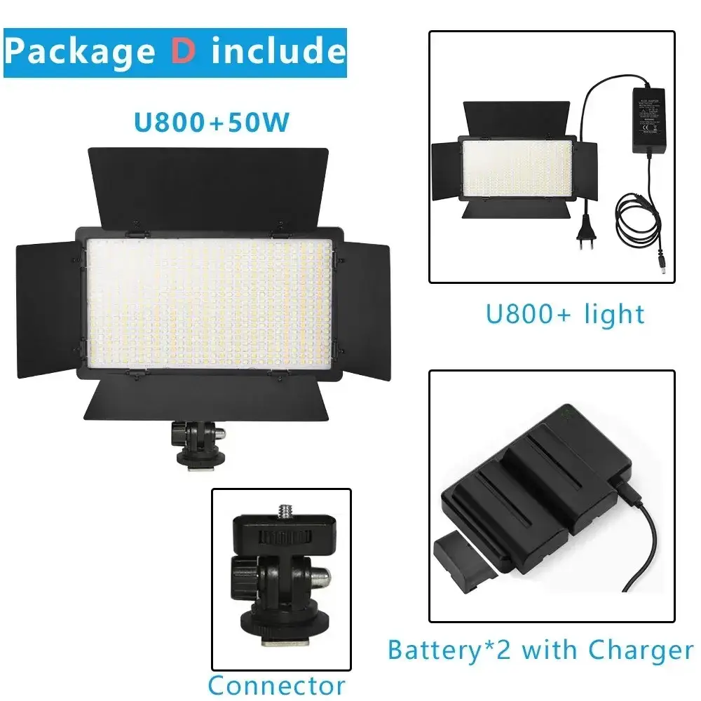 Освітлювач студійний Nagnahz U800 Pro LED-відеосвітло зі штативом Вінниця - фото 6