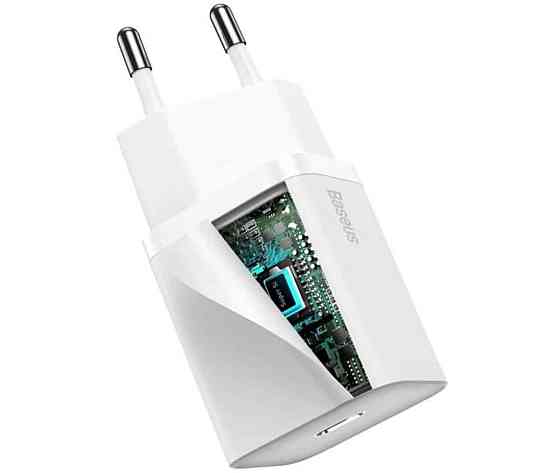 Мережевий зарядний пристрій Baseus Super Si Quick Charger 1C 20W EU White Київ
