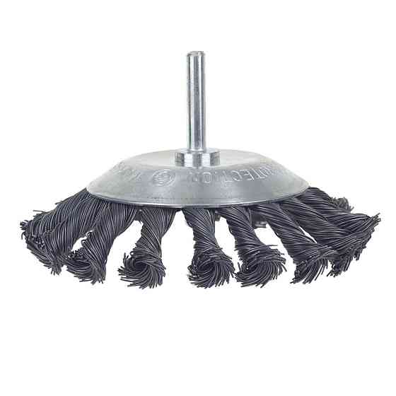 Щетка проволочная конусообразная Ø115мм хвостовик Ø6мм (стальная витая) SIGMA (9025111) Ровно