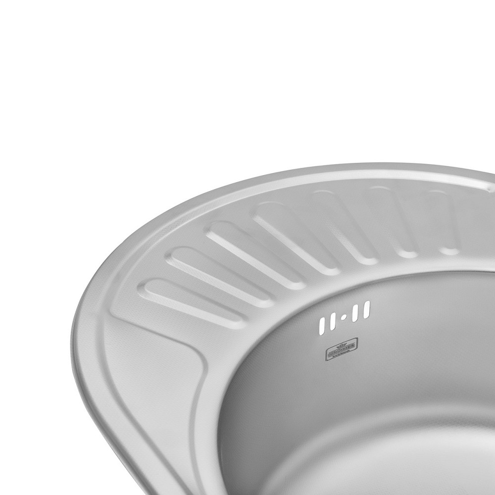 Кухонна мийка з нержавіючої сталі Kroner KRP Dekor - 57х45 (0.6 мм) Київ - фото 4