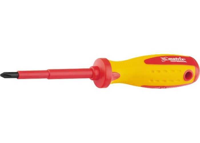 Викрутка Insulated, Ph2 x 100 мм, CrMo, до 1000 В, двухкомп. рукоятка MATRIX PROFESSIONAL Полтава - фото 1