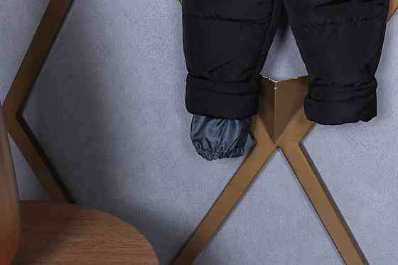 Детские штаны полукомбинезон черные 80,86,92,98,104110,116,122,128 Николаев