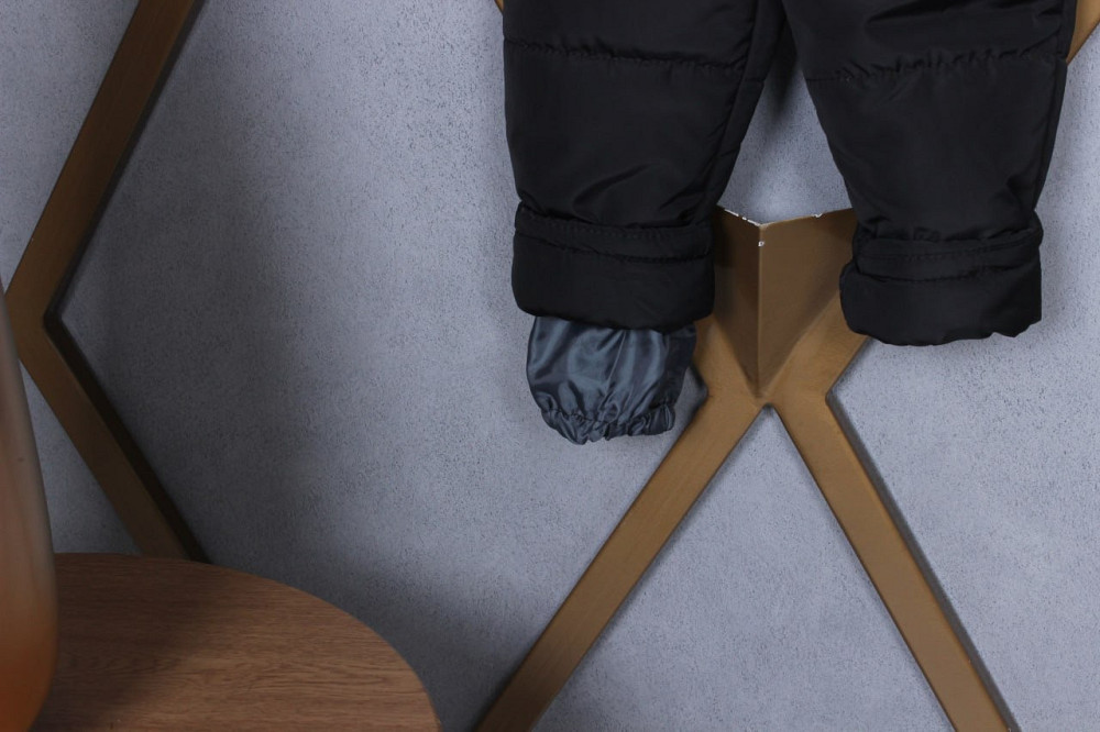 Детские штаны полукомбинезон черные 80,86,92,98,104110,116,122,128 Николаев - изображение 2