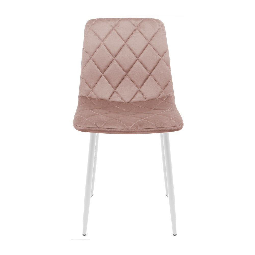 Стілець крісло м'який GarretDesign U Malcolm 22 білі ніжки Рожевий Київ - фото 2