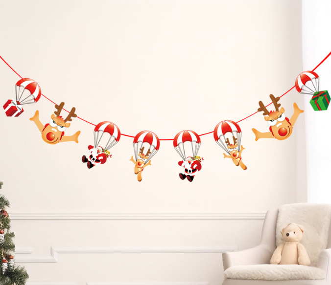 Новогодняя гирлянда Парашюты 280 см разноцветный Киев - изображение 1