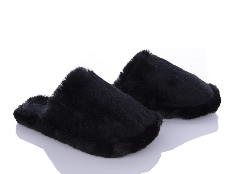 Капці жіночі домашні теплі закриті хутряні чорний Одеса - фото 1