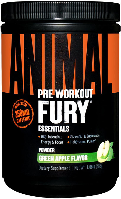 Предтренировочный комплекс Universal Nutrition Animal Fury 483 g (Green Apple) Луцк - изображение 1