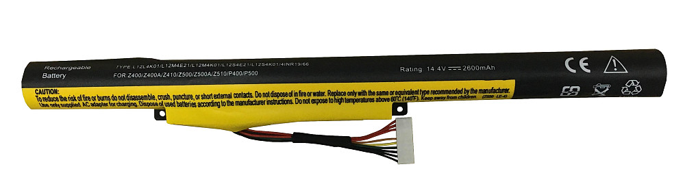 Аккумулятор для ноутбука Lenovo L12S4K01 Ideapad Z410 14.4V Black 2600mAh OEM Вінниця - фото 1