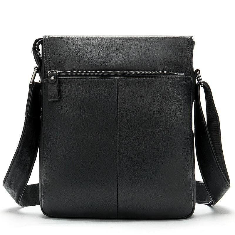 Сумка-мессенджер кожаная Vintage 20015 Черная Киев - изображение 10