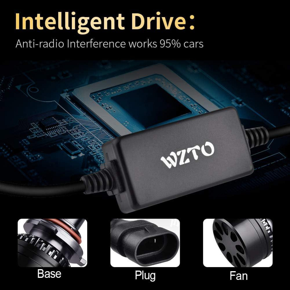 УЦІНКА! Світлодіодні лампи для фар WZTO Canbus чорні HB3/9005 WT-HB00 Дніпро - фото 9