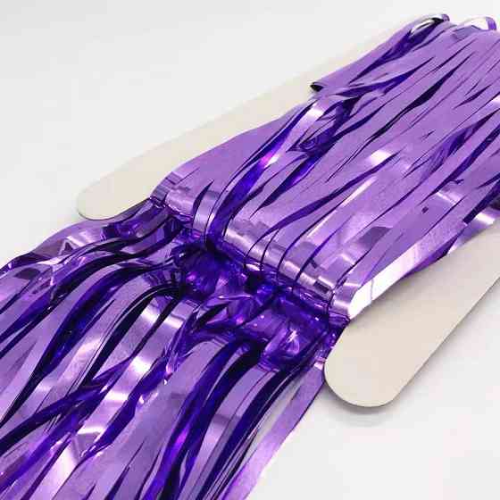 Дождик для фотозоны длинный 4 м на 1 м фиолетовый Киев