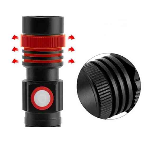 Ліхтар ручний BL-502-T6 COB zoom + магніт + microUSB +18650 (4 режими) Вінниця