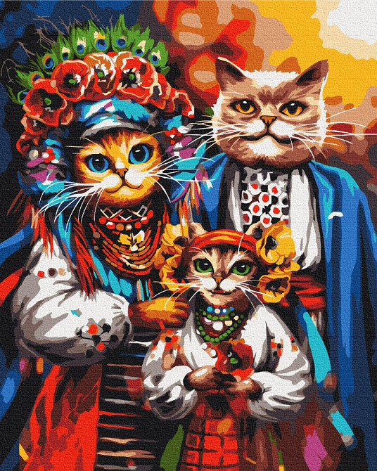 Сімя котиків-козаків ©Маріанна Пащук Киев - изображение 1