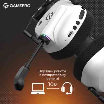 Наушники GamePro Genesis Mercury Pro 3-Mode White (HSW120W) Винница
