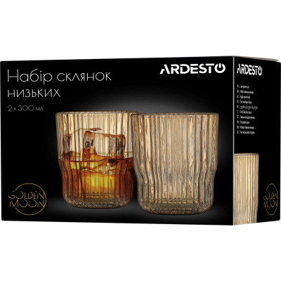 Набор стаканов Ardesto Golden Moon 300 мл 2 шт (AR2630SM) Винница - изображение 3