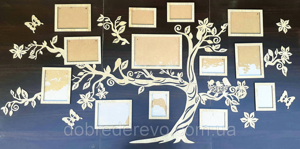 Семейное дерево на 18 фотографий / семьи / фоторамка / картина / композиция / коллаж / подарок Вижница - изображение 5