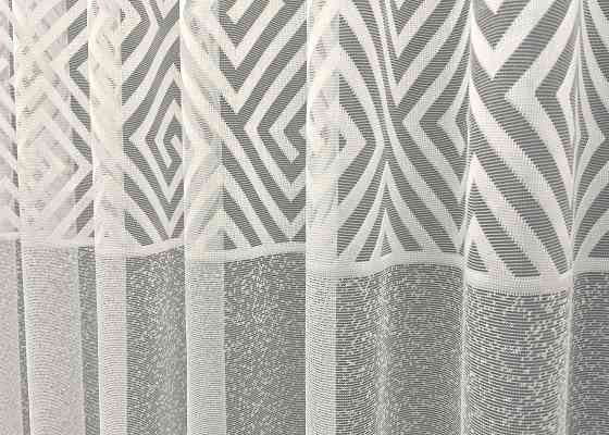 Тюль жакард колекція "Ромб Меандр" колір молочний 2030т Київ