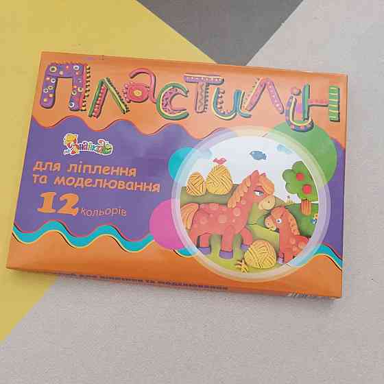 Пластилін 12 кольорів Київ