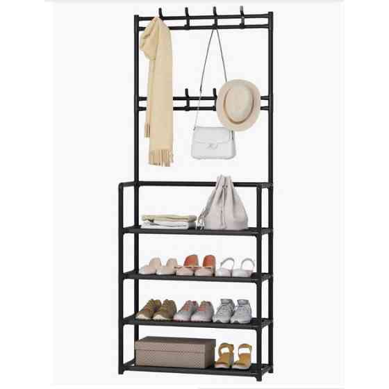 Полиця стійка органайзер для взуття 154 х 60 х 29,5 см, Полиця для взуття з IO-619 пластиковими ярусами Київ