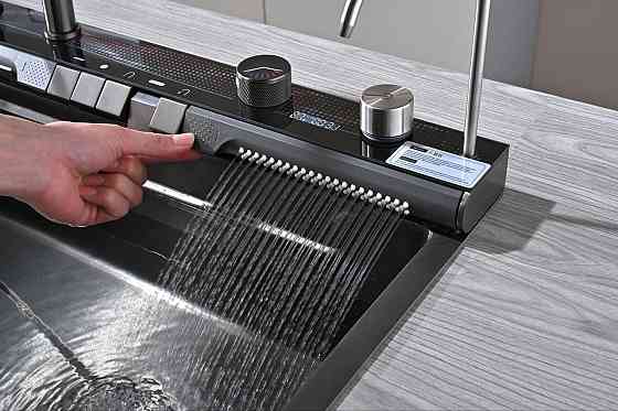 Кухонная раковина водопад Willda,кухонная мойка водопад темно-серая 75х46х22 (711030902) Киев