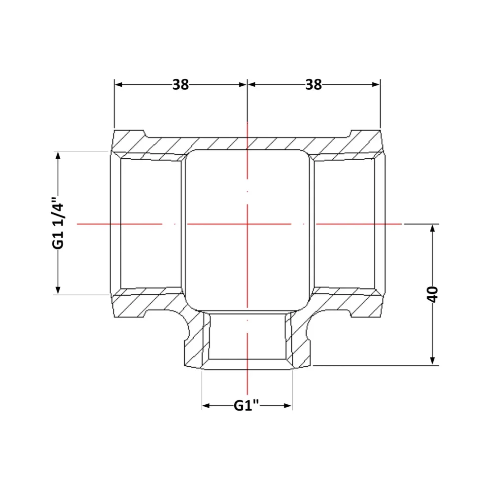 Тройник чугунный 1