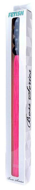 Силиконовый флогер ( длина 37 см ) Fetish Boss Series - Silicone Whip Pink 14